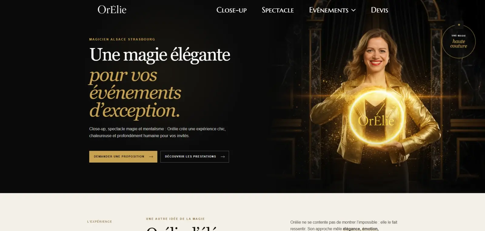 Aperçu du site Orélie